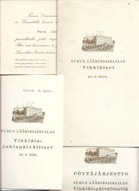 Turun Lääninsairaalan vihkijäist 1938 - Kutsu, käsiohjelma pöytäjärjestys