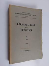 Förhandlingar och Uppsatser 36 - 1922
