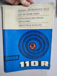 Skoda 110R 1971-72 List of Spare Parts, Seznam nahradnich dilu, Datalogue de pièces détachees, Ersatzteile-Katalog -varaosaluettelo