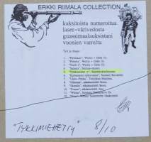Erkki Riimala, Tykkimiehet ry / Kenttätykistömuseo laservärivedos / nro 8/10  kehystetty 30x38 cm