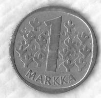 Suomi 1 mk 1967 Hopeaa / silver 6.4 g (350/1000)