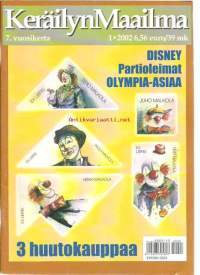 Keräilyn Maailma  2002 nr 1 - Uudenkaupungin merihistoriallinen yhdistys, olympia 1940, eräaiheiset lehdet, ex libris, partioleimat, Disney 30-luku,