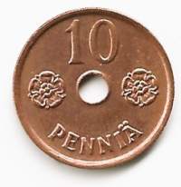 10  penniä  1942