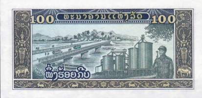 Seteli Laos 100 kip (UNC)