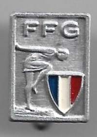FFG 1873 - Fédération Française de Gymnastique / Ransakan voimisteluliitto   -  lukkoneulamerkki rintamerkki
