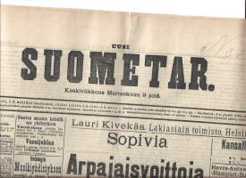 Uusi Suometar 9.11.1892  sanomalehti