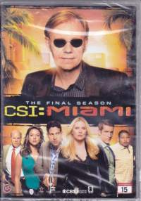 DVD - CSI: Miami - The Final Season 10 - Päätöskausi. 5 DVD. Suomenkieliset tekstit. UUSI, muovitettu