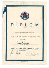Mästerskap i fotboll  Jääkiekossa  - kunniakirja 1944
