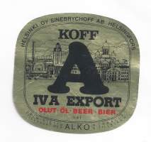 Koff A IV A Export  - olutetiketti