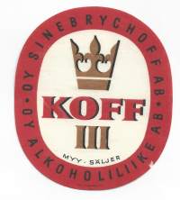 Koff III - olutetiketti