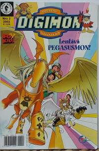 Digimon - Digital Monsters 2/2002  Lentävä Pegasusmon. (Sarjakuvalehdet, sopiva keräilykappaleeksi)