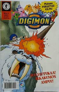Digimon - Digital Monsters 4/2001  Suojautukaa Ikkakumon ampuu. (Sarjakuvalehdet, sopiva keräilykappaleeksi)