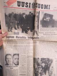 Uusi Suomi numerot 28.1-5.2.1951 Sotamarsalkka Mannerheim kuollut, hautajaiset - 9 peräkkäistä lehteä kuolemasta hautajaisiin