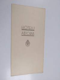 Hotelli Astoria : ruokalista