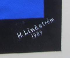H Lindström , sommitelma peiteväri 1989 , 39x28 cm kehystämätön