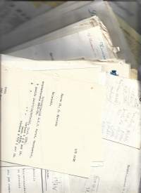 Firmalomakkeita arkistolaatikollinen n 2 kg 1920-50 luku - firmalomake