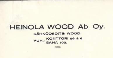 Heinola Wood Oy   1940  - firmalomake