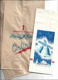 Joulupussi ja Aipan Grilli 1 Kioski Forssassa Online kauppapussi, tuotepakkaus  yht 5 kpl erä