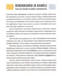 Riikinkukko ja kameli  -Iran ja Saudi-Arabia vastakkain