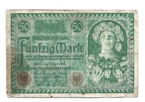 Saksa 50 markkaa 1920 seteli
