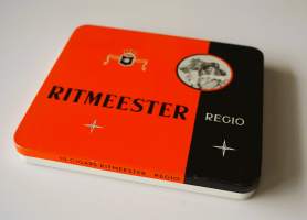 Ritmeester Regio  - sikarilaatikko peltiä , koko 11x12x1,5 cm