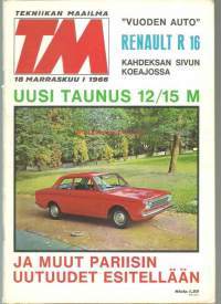 Tekniikan Maailma 1966 nr 18/  Koeajossa Renault R16, Elektroniikan sovitusnukke, Kuvaussyksy 1966 Minolta Hanimex Canon Agfa Canonmatic
