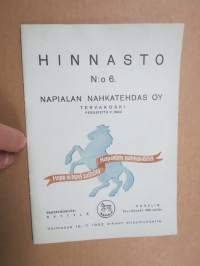 Napialan Nahkatehdas Oy - Hinnasto nr 6