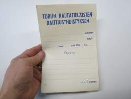 Turun Rautatieläisten Raittiusyhdistys -kokousilmoitus, käyttämätön ilmoitustauluille tarkoitettu