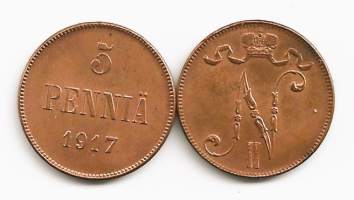 5  penniä  1917 II