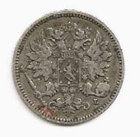 25 penniä  1898 hopeaa