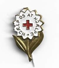 Punainen Risti Norja &quot;Auta meitä auttamaan&quot; - rintamerkki
