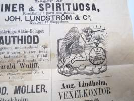 Kongliga Stora Theatern - 16.6.1871 (för 92 dra gången) - Wilhelm Tell -affisch / Tukholman Kuninkaalisen teatteri mainosjuliste