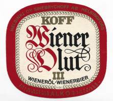 Koff  III Wiener Olut - olutetiketti