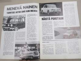 Renault-Viesti 1968 nr 3 - Menevä nainen tarvitsee auton siinä kuin mieskin, Näistä puhutaan, Renault vuonna 1969 -asiakaslehti, customer magazine