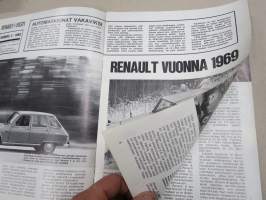 Renault-Viesti 1968 nr 3 - Menevä nainen tarvitsee auton siinä kuin mieskin, Näistä puhutaan, Renault vuonna 1969 -asiakaslehti, customer magazine