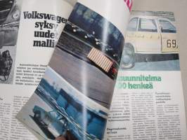 Kupla 1971 nr 3 -Volkswagen asiakaslehti, Pakettiautomaailma 1972, VW-asentaja Timo Virtanen, Takakansikuva Leo Kinnunen - Lasse Sirviö - Max Johanson