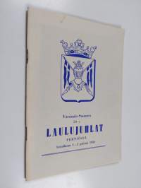 Juhlaopas Varsinais-Suomen 50-v. Laulujuhliin Perniössä lauantaina ja sunnuntaina heinäkuun 1-2 p:nä 1950