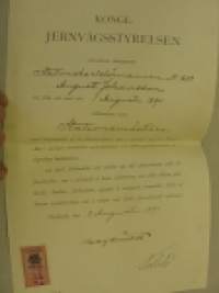 Kongliga Jernvägsstyrelsen förordning ...August Johansson 1894