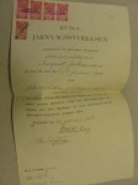 Kongliga Jernvägsstyrelsen förordning ...August Johansson 1908