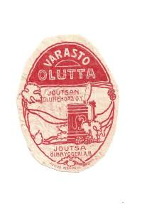 Varasto Olutta  -  olutetiketti ( Juliius Björkell lito)