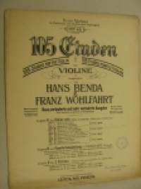 105 studies for the Violin Hans Benda &amp; Franz Wohlfart -nuotit