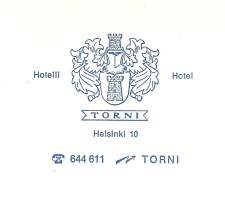 Hotelli Torni Helsinki firmalomake blanlko