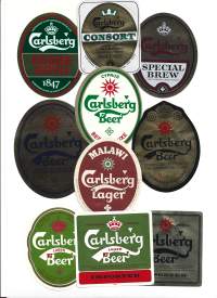 Carlsberg  olutetiketti 10  eril