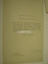 Herbert Emerik Aalto -Rautatiehallituksen liikennetirehtööri määräyskirja 1916