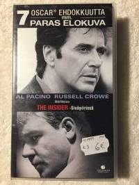 &quot;THE INSIDER - SISÄPIIRISSÄ&quot;   - VHS -  /   AL PACINO, RUSSEL CROWE