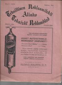 Teknillinen Reklaamilehti Alinko Tekniskt Reklamblad 1929 nr 5-tukkuliikkeen asiakas- ja mainoslehti