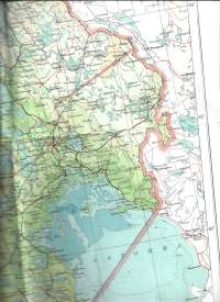 Suomi Suomenkartta   120x85 cm laskostettu kirjekokoon 1933 / 1987