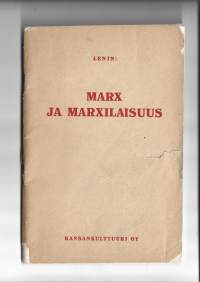 Marx ja marxilaisuusKirjaLenin, V. I. ,Kansankulttuuri 1946