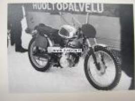 Jarno &quot;paroni&quot; Saarinen maailmanmestari 1972 -postikortti 1966 Piikkiön Jäärata-ajot Tunturi 250 cc