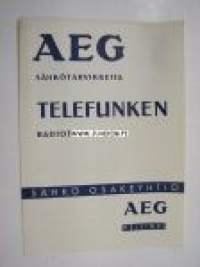 AEG sähkötarvikkeita Telefunken radiotarvikkeita -myyntiesite